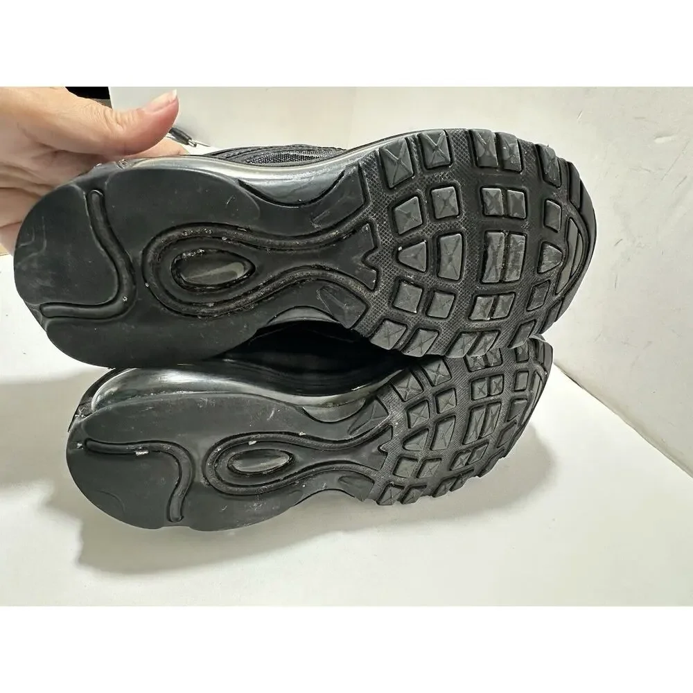 Nike Air Max 97 Triple Black Running Shoes 921733-001 Women Size‎ 7